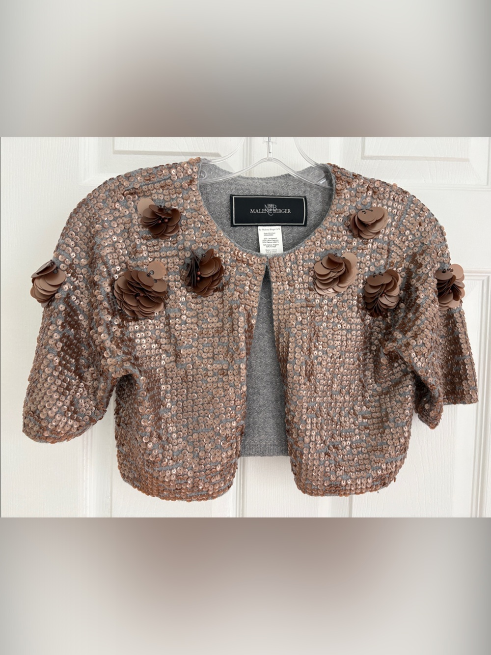 By Malene Birger Rose Gold Sequin Blazer